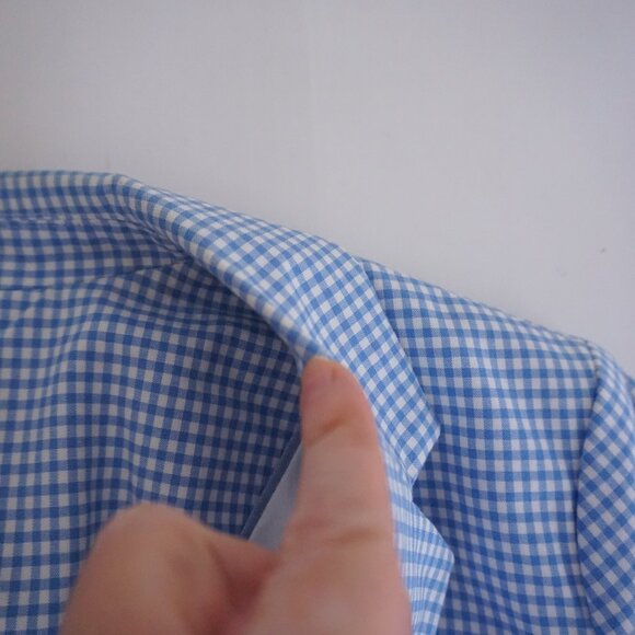 Talbots Blue Gingham Check Blazer Preppy Cottagecore Spring Layering Jacket 8 - Picture 11 of 11
